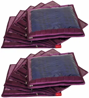 Satin single saree cover | garment cover combo pack of 12 pcs.