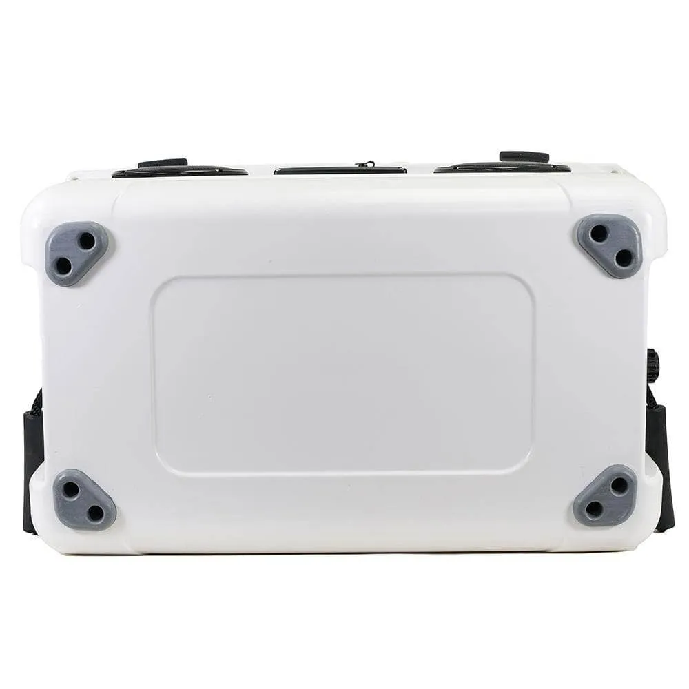 SC48WS-White - 48 Quart White Hard Cooler Box with Built-In Bluetooth Speakers