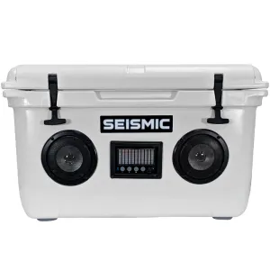 SC48WS-White - 48 Quart White Hard Cooler Box with Built-In Bluetooth Speakers