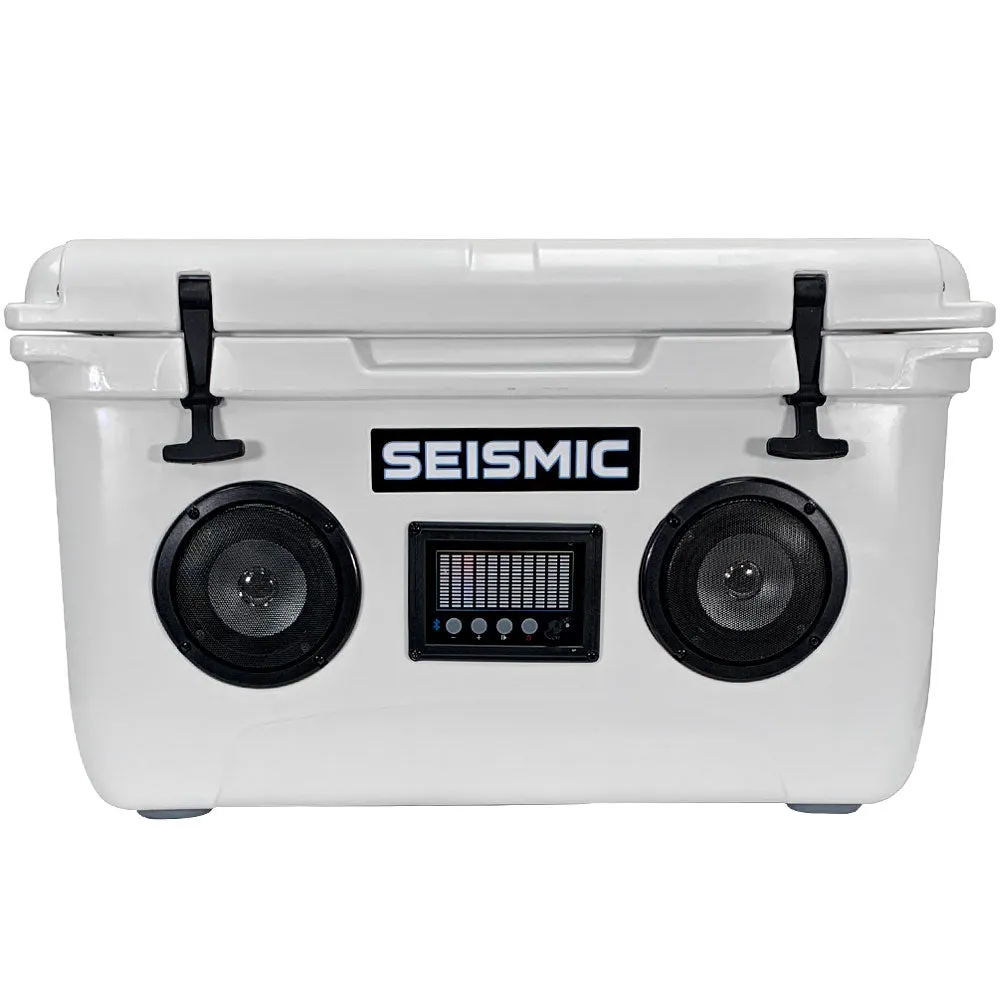 SC48WS-White - 48 Quart White Hard Cooler Box with Built-In Bluetooth Speakers