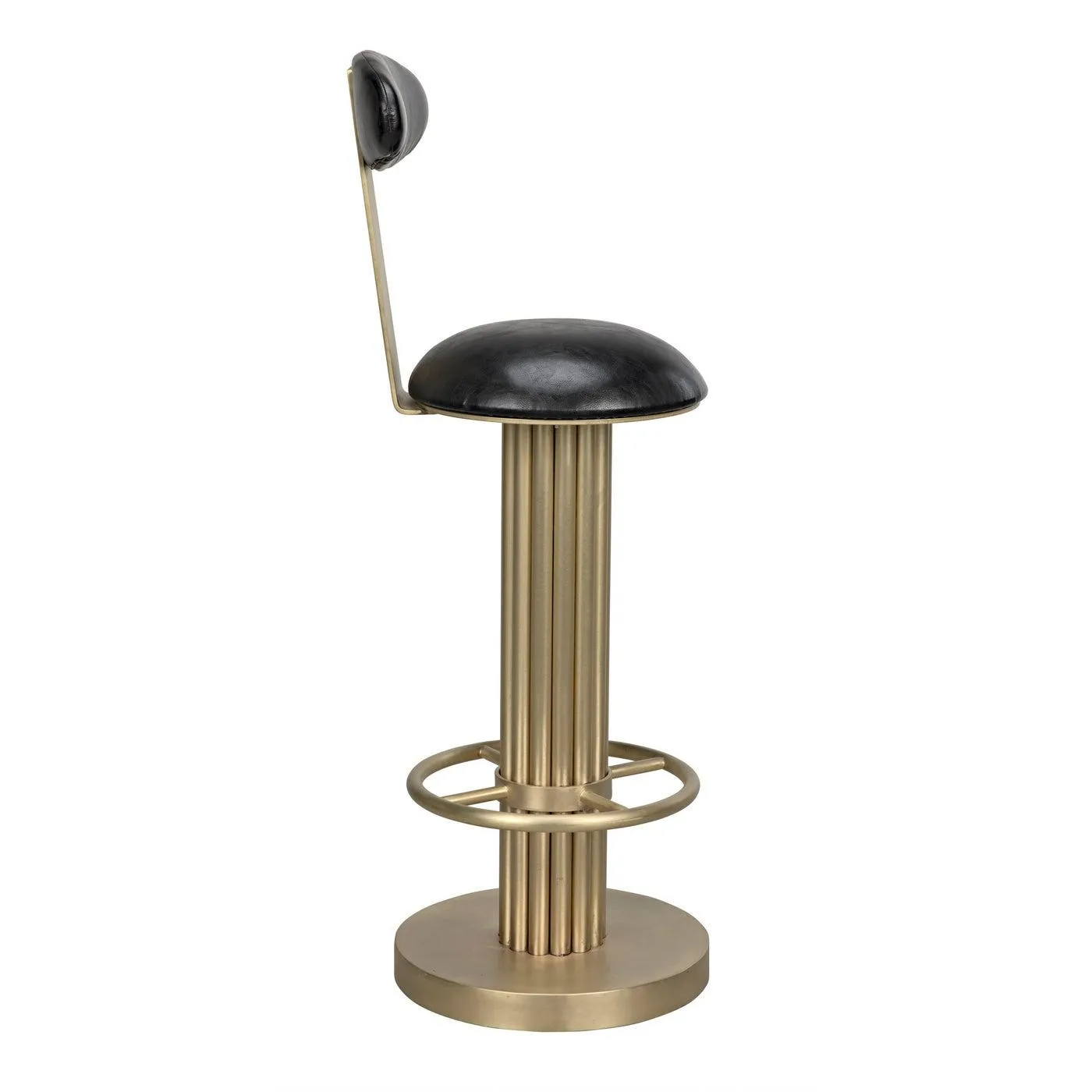 Sedes Bar Stool, Steel with Brass Finish by Noir