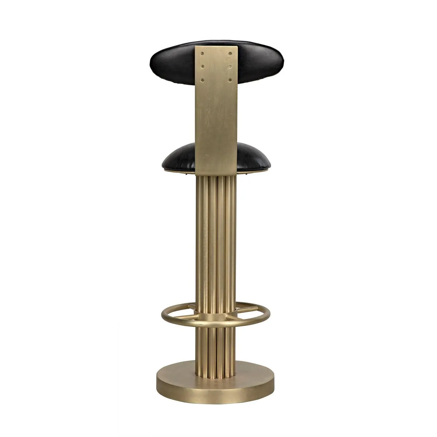 Sedes Bar Stool, Steel with Brass Finish by Noir