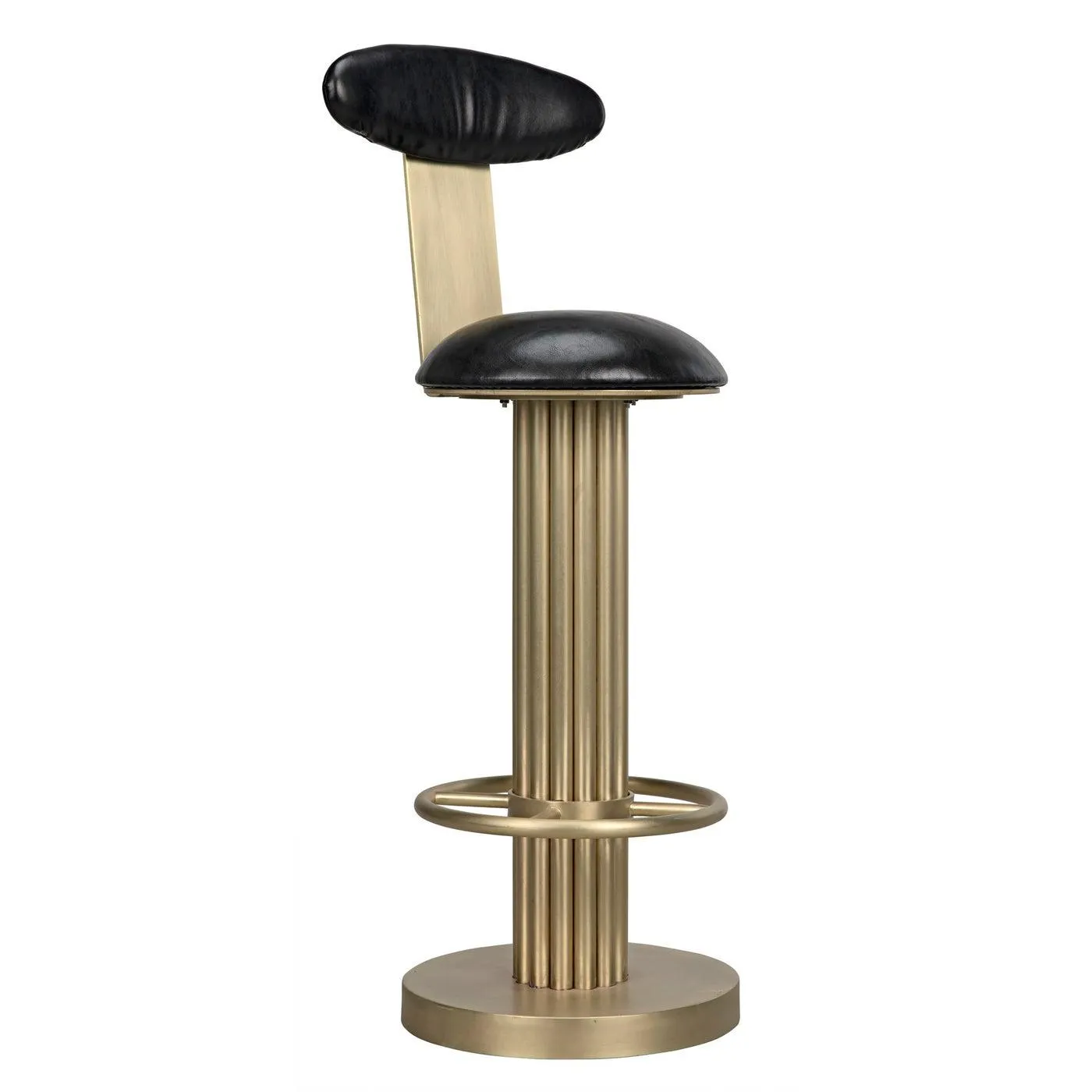Sedes Bar Stool, Steel with Brass Finish by Noir