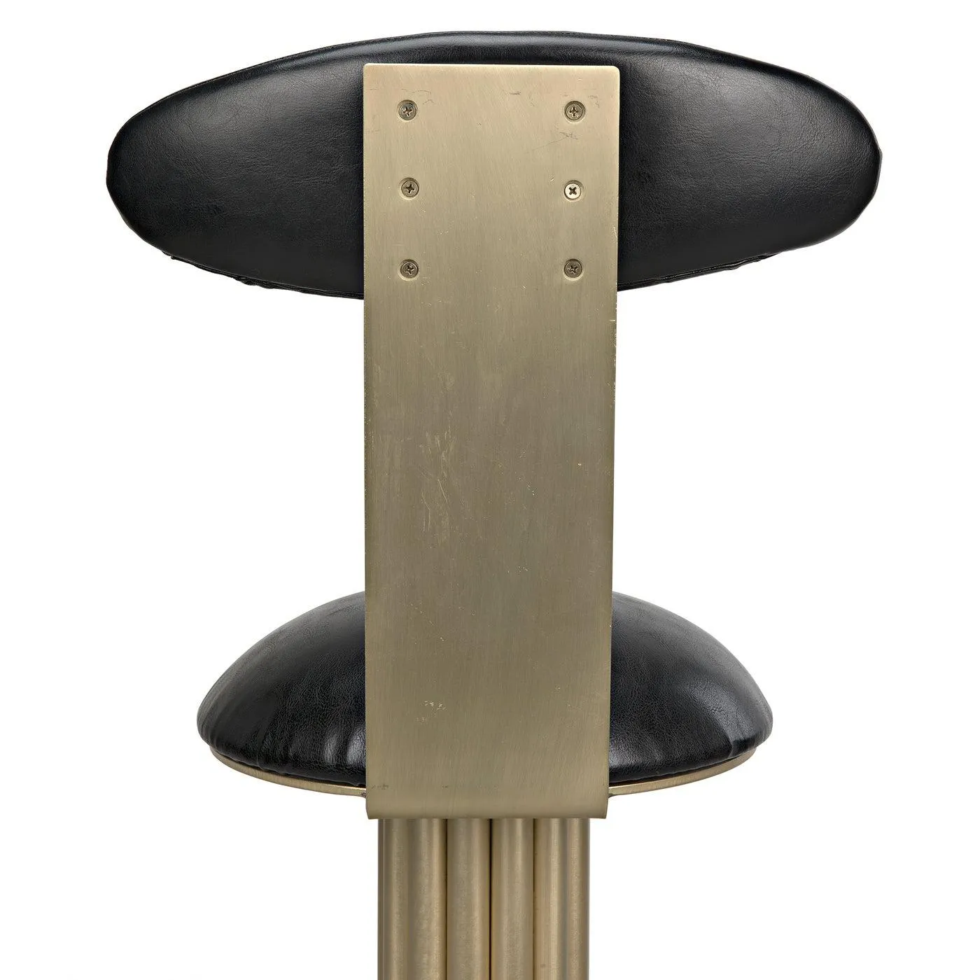 Sedes Bar Stool, Steel with Brass Finish by Noir