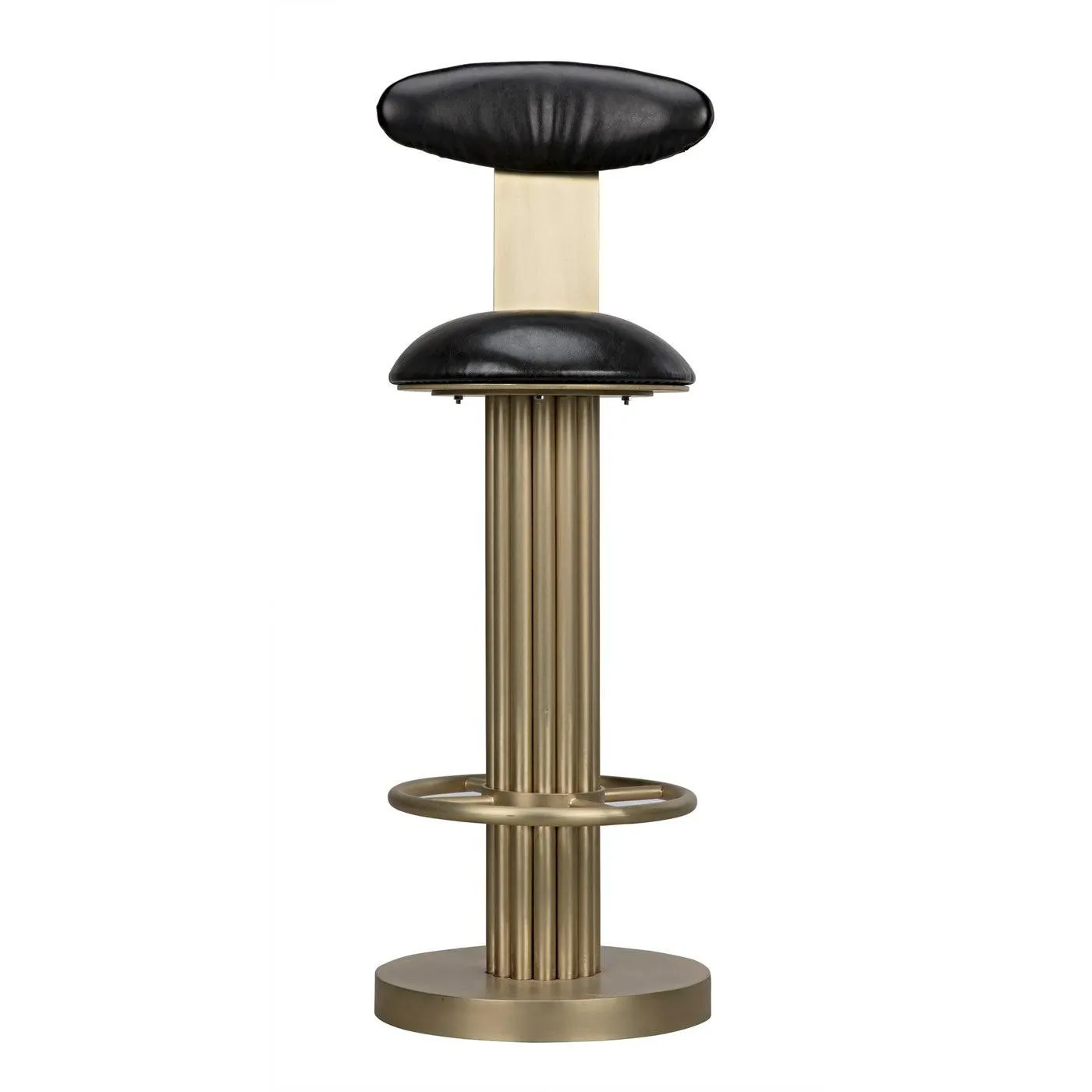Sedes Bar Stool, Steel with Brass Finish by Noir