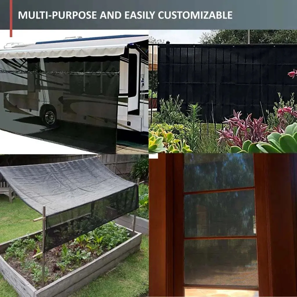 Shade Sail Sun Screen Panel for Canopy, Gazebo, Pergola, Balconies, Porches, Patio Awning, Patio (12 ft x 12 ft, Screen Panel ONLY)