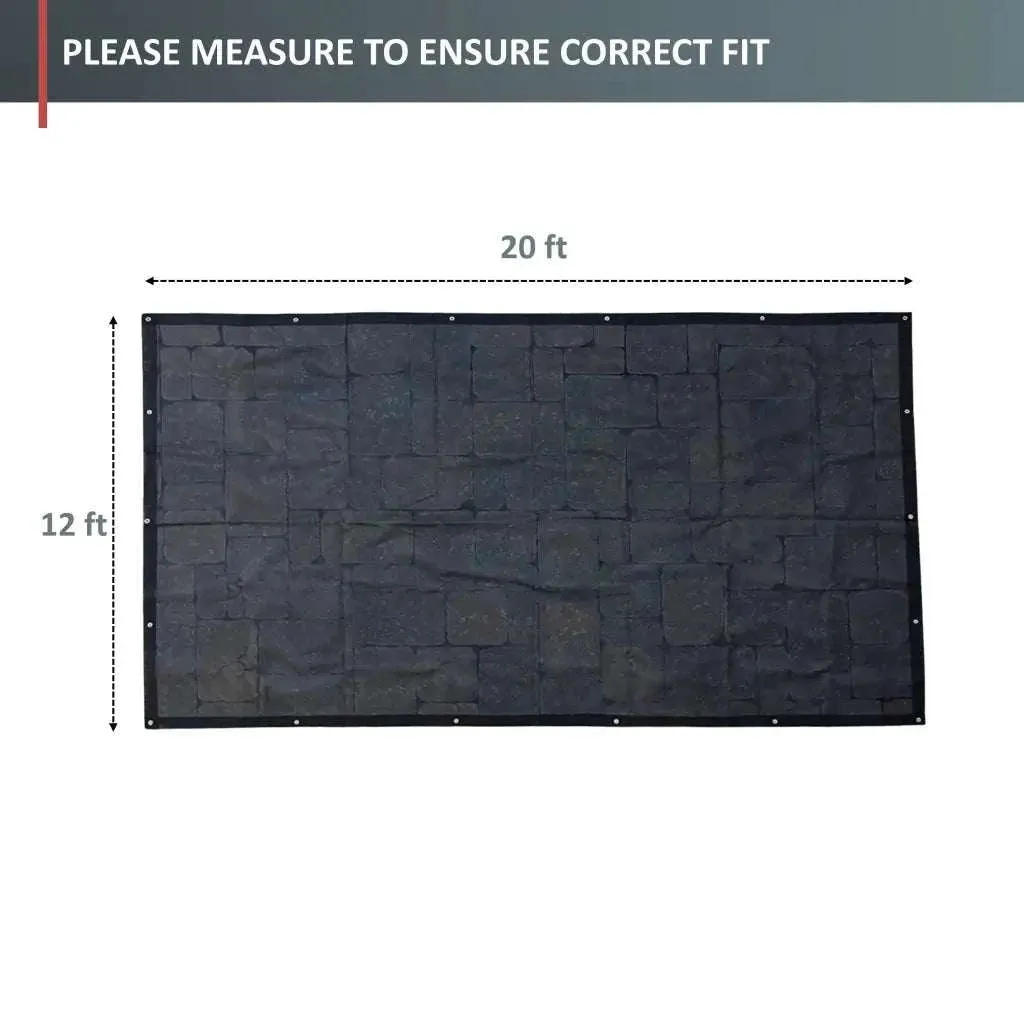 Shade Sail Sun Screen Panel for Canopy, Gazebo, Pergola, Balconies, Porches, Patio Awning, Patio (12 ft x 20 ft, Screen Panel ONLY)