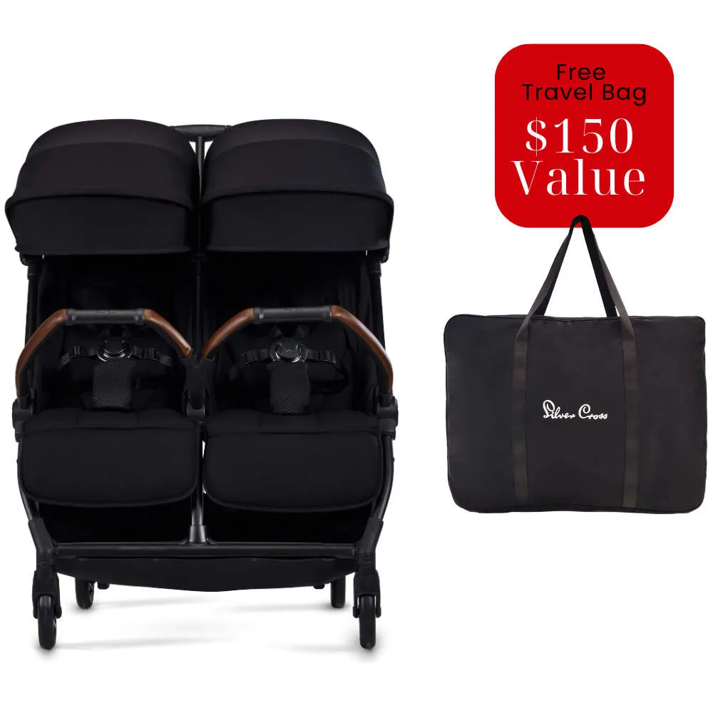 Silver Cross Jet Double Stroller   FREE Travel Bag