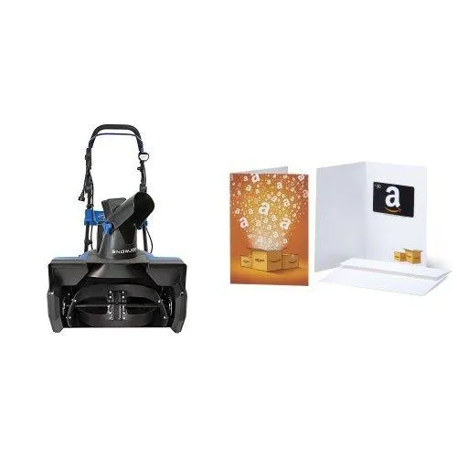 Snow Joe Ultra SJ625E 21-Inch 15-Amp Electric Snow Thrower and $50 Amazon Gift Card Bundle