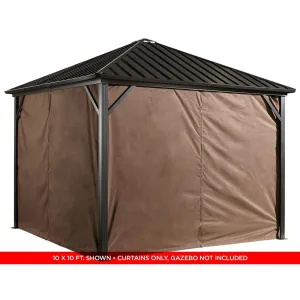 Sojag | Curtains for Dakota 8' x 8' Brown Polyester - Gazebo Not Included