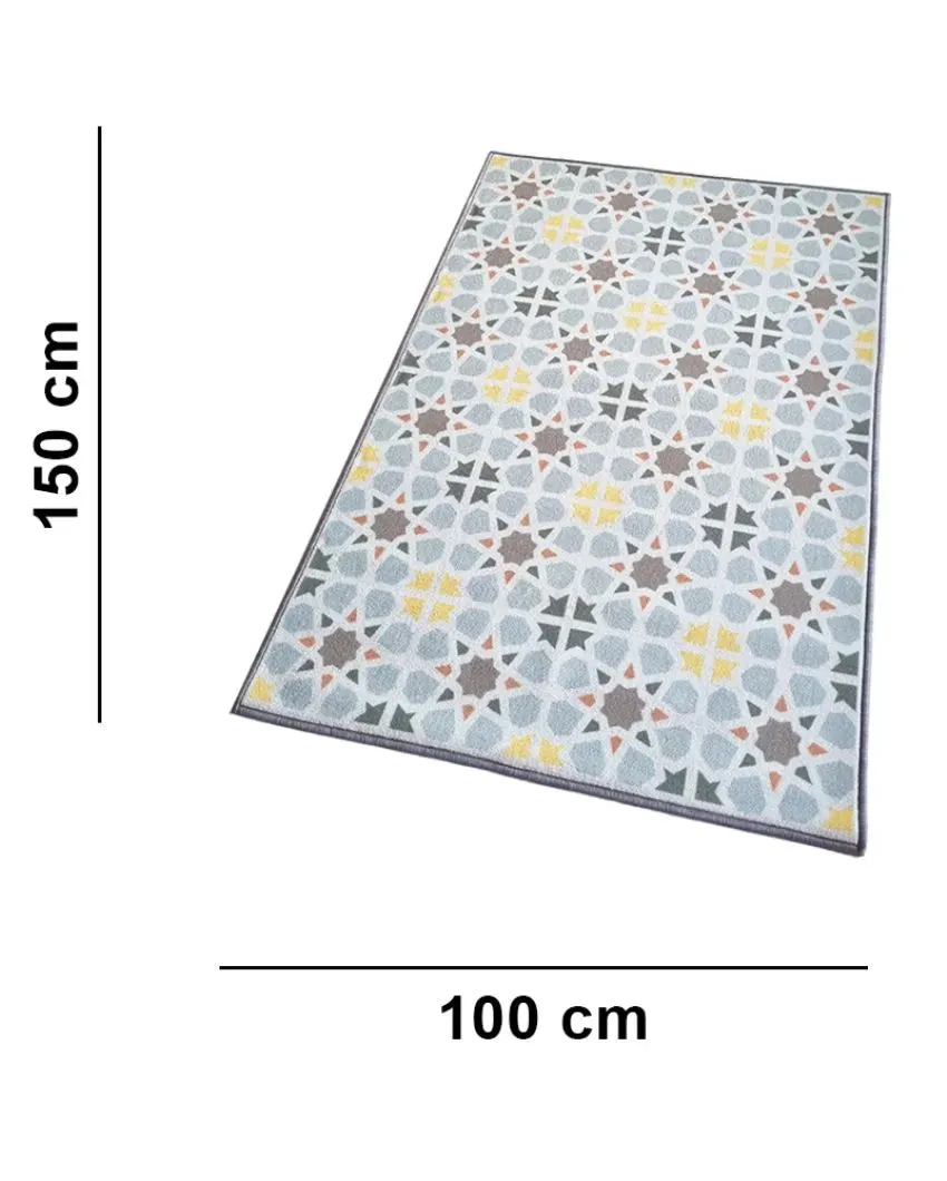 Star Design Tile Anti-Slip Nylon Area Rug | 3 x 5 ft