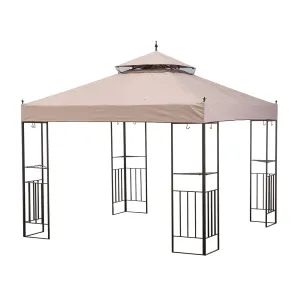 SUNJOY Sesame Black Replacement Canopy For Sun Shade Gazebo (10X10 Ft) L-GZ414PST Sold At Walmart US