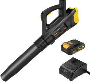 TECCPO 20V Cordless Leaf Blower with Turbine Fan, Dual Speed Adjustment   2.0Ah Lithium Battery
