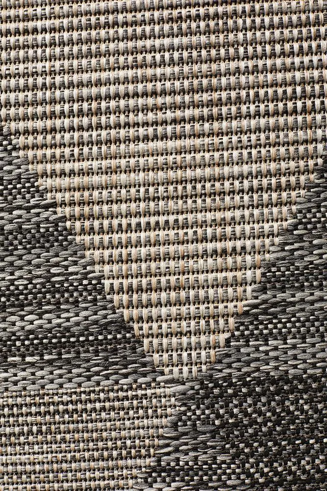 Terrace Geo Rug Black