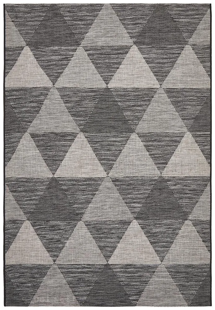 Terrace Geo Rug Black