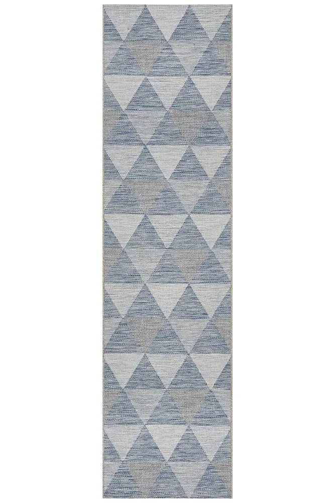 Terrace Geo Rug Blue Runner