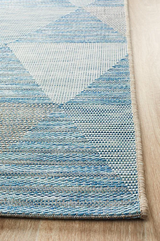 Terrace Geo Rug Blue Runner