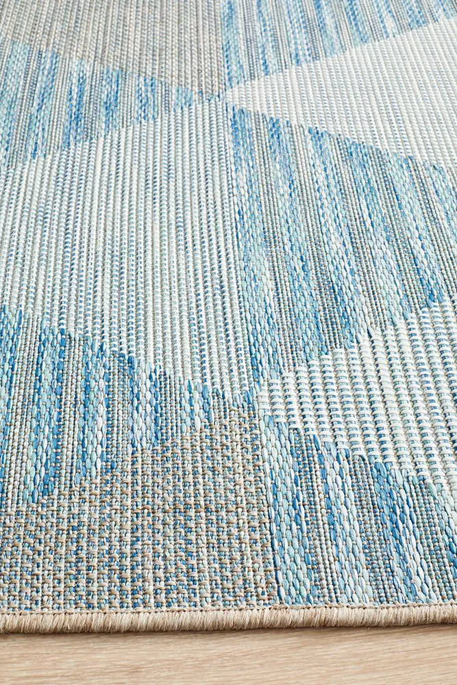 Terrace Geo Rug Blue Runner