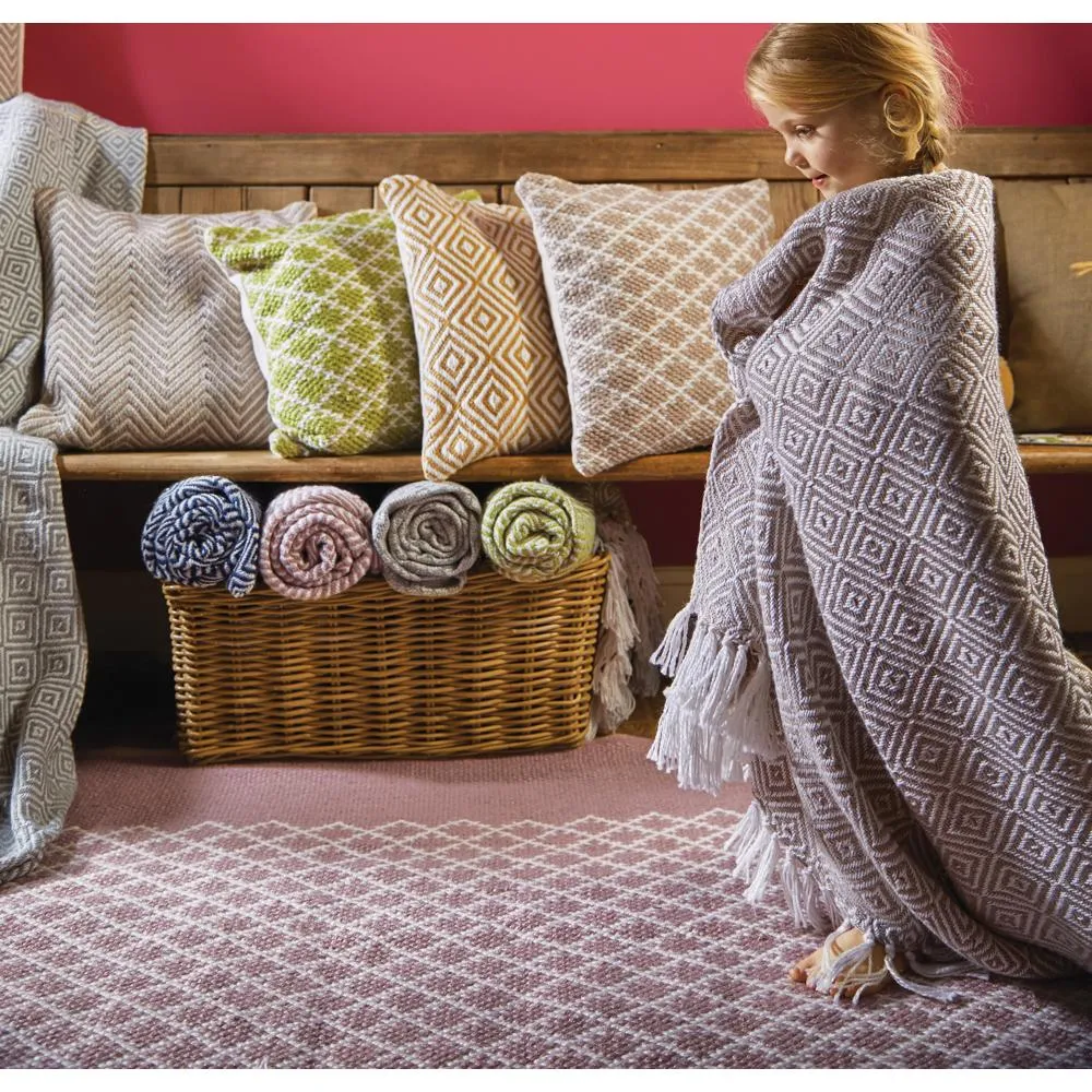 Trellis Washable Rug Rose