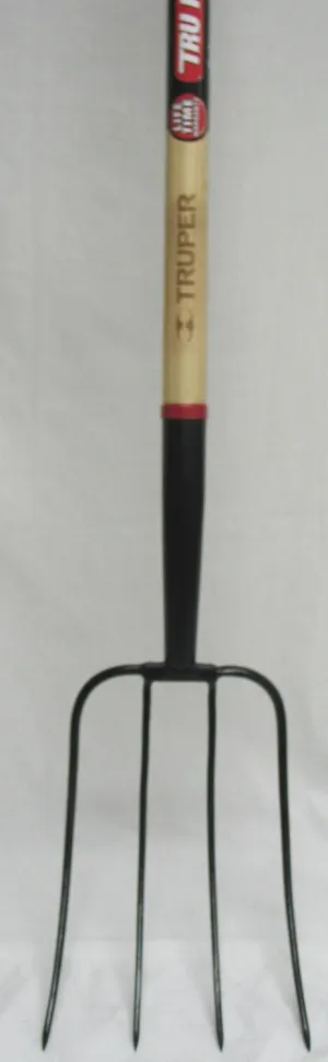 Tru Pro 4 Tine Manure Fork Long Handle