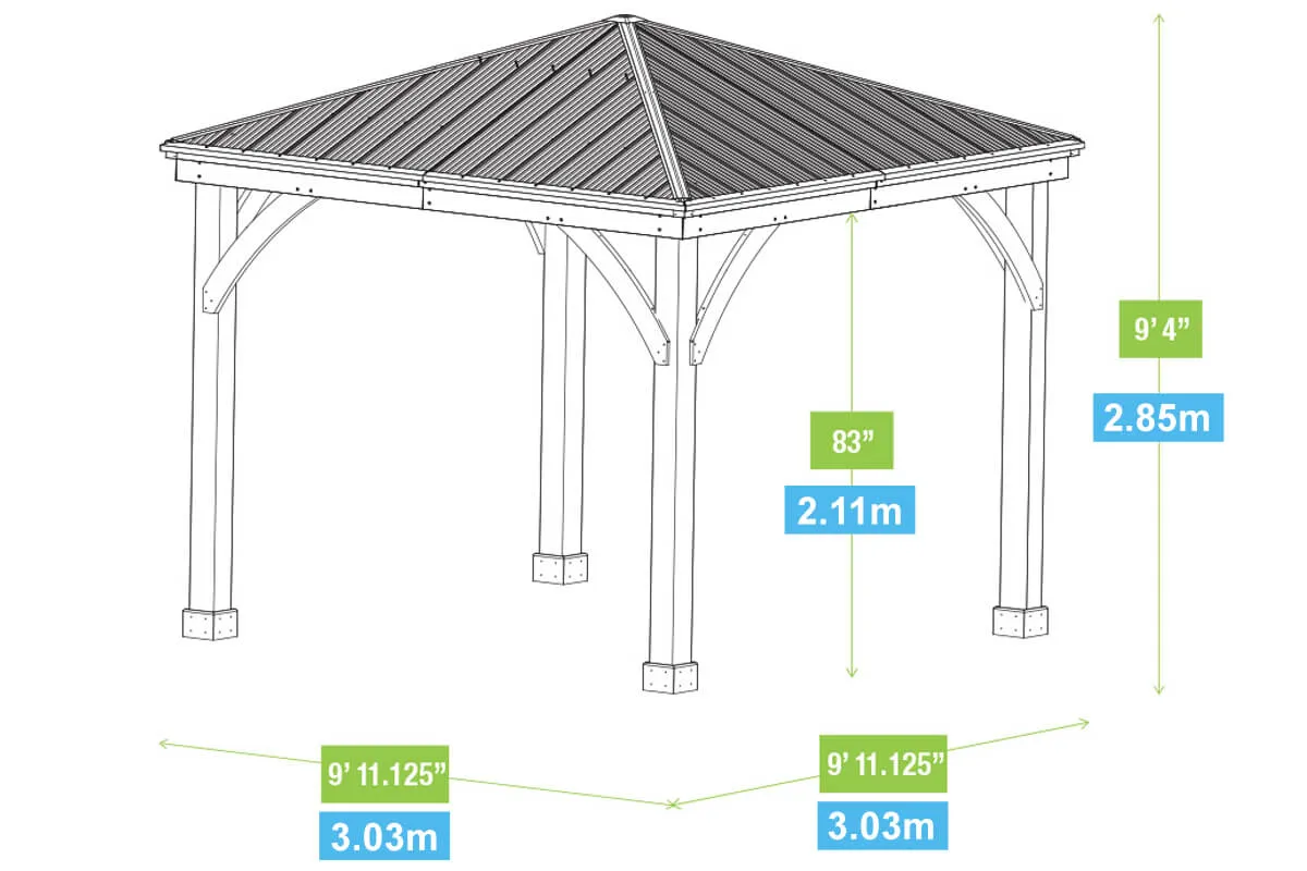 Yardistry Meridian Gazebo 10ft x 10ft (3m x 3m) Yardistry